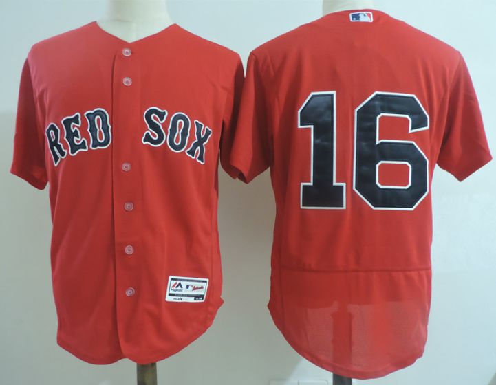 Men Boston Red Sox #16 Andrew Benintendi Red Elite MLB Jerseys